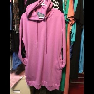 Dark Mauve longer hoodie sweatshirt